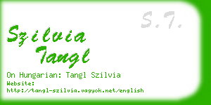 szilvia tangl business card